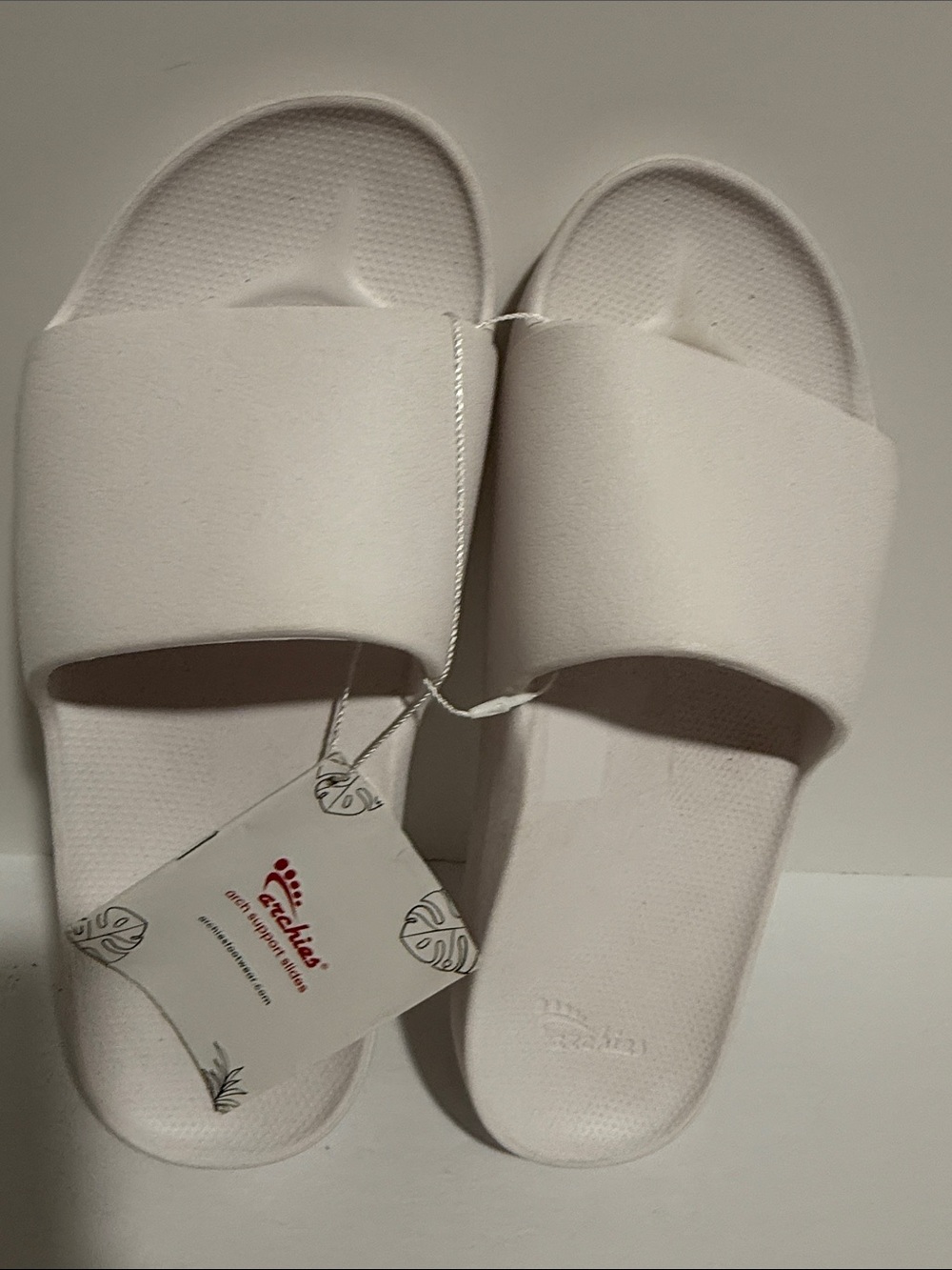Archie’s White Slide Sandals for Men’s 9